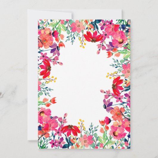 Waterverf Wildbloem Kaart (Achterkant)