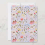 Waterverf Wildbloem Kruis 1 geboortedag Baptisme Kaart (Achterkant)