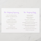 Waterverf wildbloem paars grijs trouwprogramma (Achterkant)