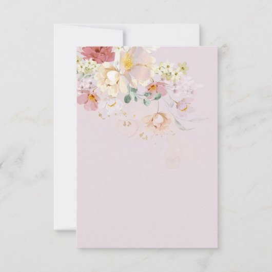 Waterverf Wildbloem Paars Vrijgezellenfeest Bedankkaart (Achterkant)