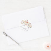 Waterverf Wildbloem Paars Vrijgezellenfeest Ronde Sticker (Envelop)
