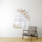 Waterverf Wildbloem Paars Vrijgezellenfeest Wandkleed (In situ)