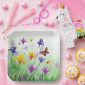 Waterverf Wildbloem Papieren Bordje (Feest)