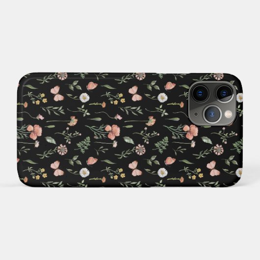 Waterverf Wildbloem Patroon Case-Mate iPhone Case (Achterkant (horizontaal))