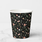 Waterverf Wildbloem Patroon Papieren Bekers (Achterkant)