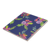 Waterverf Wildbloem Patroon Tegeltje (Zijkant)