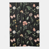 Waterverf Wildbloem Patroon Theedoek (Verticaal)