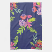 Waterverf Wildbloem Patroon Theedoek (Verticaal)