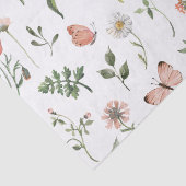 Waterverf Wildbloem Patroon Tissuepapier (Detail)