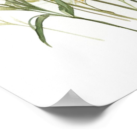 Waterverf wildbloem Poster (Hoek)