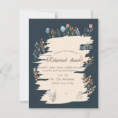 Waterverf Wildbloem Reuzenrepetitie Dinner Kaart (Voorkant)