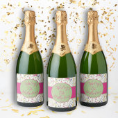 Waterverf Wildbloem Sparkling Wijnetiket