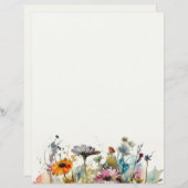 Waterverf Wildbloem Stationery, Journal Paper (Voorkant / Achterkant)