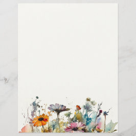 Waterverf Wildbloem Stationery, Journal Paper