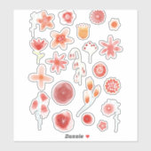 Waterverf Wildbloem Sticker (Vel)