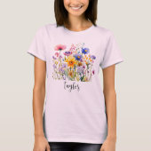 Waterverf Wildbloem T-shirt (Voorkant)