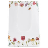 Waterverf Wildbloem Thema Floral Party Medium Cadeauzakje (Achterkant)