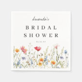 Waterverf Wildbloem Vrijgezellenfeest Napkins Servet (Voorkant)