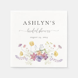 Waterverf Wildbloem Vrijgezellenfeest Napkins Servet