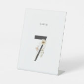 Waterverf Wildbloem Weddenstabel nummer 7 Reclamebord Met Voetstuk (Voorkant)