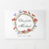 waterverf wildbloem weduwnaar drieluik uitnodiging (Cover)