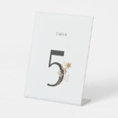 Waterverf Wildbloem Weduwtabel nummer 5 Reclamebord Met Voetstuk (Voorkant)