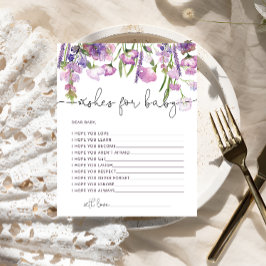 Waterverf Wildbloem Wust for Baby Card