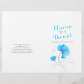 Waterverf wildbloemblauw groot trouwprogramma (Voorkant)