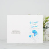 Waterverf wildbloemblauw groot trouwprogramma (Staand voorkant)