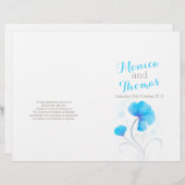 Waterverf wildbloemblauw groot trouwprogramma (Voorkant / Achterkant)