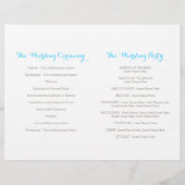 Waterverf wildbloemblauw groot trouwprogramma (Achterkant)