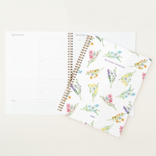  Waterverf Wildbloemen Aangepast Planner (Display)