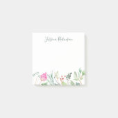 Waterverf Wildbloemen Aangepaste naam Floral Post-it® Notes (Voorkant)