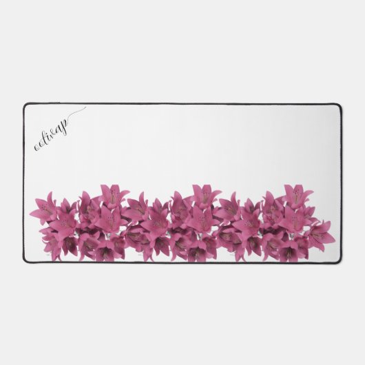 Waterverf Wildbloemen Aangepaste scriptnaam Bureaumat (Voorkant)