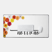 Waterverf Wildbloemen Aangepaste scriptnaam Bureaumat (Keyboard & Muis)