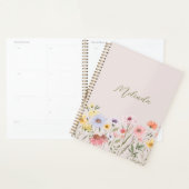 Waterverf Wildbloemen Aangepaste scriptnaam Planner (Display)