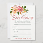 Waterverf Wildbloemen Baby Predica Game Kaart (Voorkant)