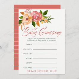 Waterverf Wildbloemen Baby Predica Game Kaart