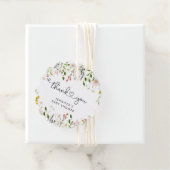 Waterverf wildbloemen baby shower dank u bedankjes labels (In situ)