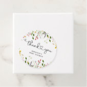 Waterverf wildbloemen baby shower dank u bedankjes labels (In situ)