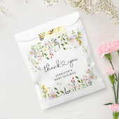 Waterverf wildbloemen baby shower dank u bedankzakje (Gezegeld)