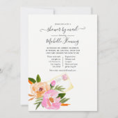 Waterverf Wildbloemen Baby shower per post Kaart (Voorkant)