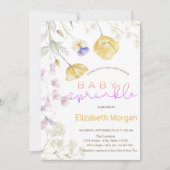 Waterverf Wildbloemen Baby Sprinkle Baby shower Kaart (Voorkant)