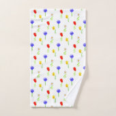 Waterverf Wildbloemen Bad Handdoek (Handdoek)