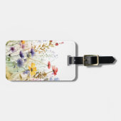 Waterverf Wildbloemen Bagagelabel (Voorkant horizontaal)