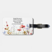 Waterverf Wildbloemen Bagagelabel (Achterkant horizontaal)