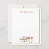 Waterverf Wildbloemen Bedankkaart (Voorkant)