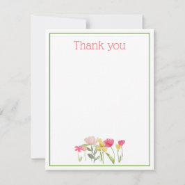 Waterverf Wildbloemen Bedankkaart