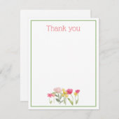 Waterverf Wildbloemen Bedankkaart (Voorkant / Achterkant)