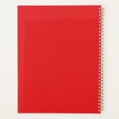 Waterverf Wildbloemen Black Red Monogram Planner (Achterkant)